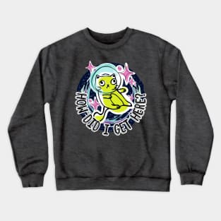 Space Cat Lost in the Cosmos Crewneck Sweatshirt